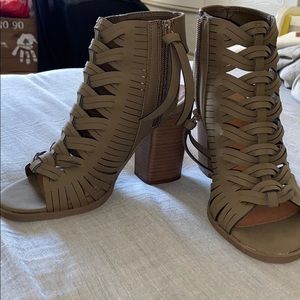 Ladies olive green booties